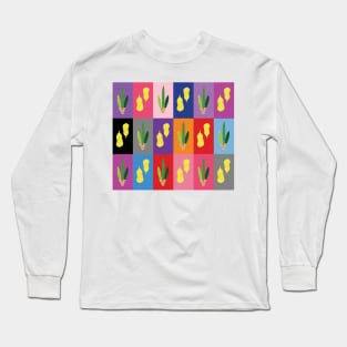 Lulav and Etrog Pop Art Grid Long Sleeve T-Shirt